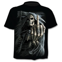 Load image into Gallery viewer, 2020 nouveau Design t-shirt hommes/femmes en métal lourd faucheuse crâne 3D imprimé t-shirts décontracté Harajuku style t-shirt haut
