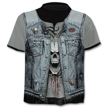 Load image into Gallery viewer, 2020 nouveau Design t-shirt hommes/femmes en métal lourd faucheuse crâne 3D imprimé t-shirts décontracté Harajuku style t-shirt haut
