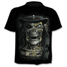Load image into Gallery viewer, 2020 nouveau Design t-shirt hommes/femmes en métal lourd faucheuse crâne 3D imprimé t-shirts décontracté Harajuku style t-shirt haut
