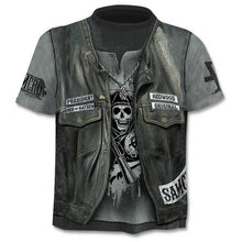 Load image into Gallery viewer, 2020 nouveau Design t-shirt hommes/femmes en métal lourd faucheuse crâne 3D imprimé t-shirts décontracté Harajuku style t-shirt haut
