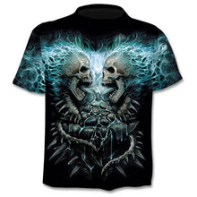 Load image into Gallery viewer, 2020 nouveau Design t-shirt hommes/femmes en métal lourd faucheuse crâne 3D imprimé t-shirts décontracté Harajuku style t-shirt haut
